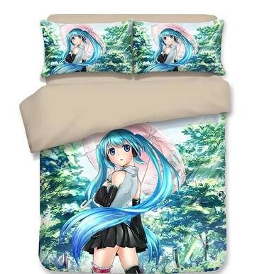 Hatsune Miku #9 Duvet Cover Quilt Cover Pillowcase Bedding Set , Comforter Set