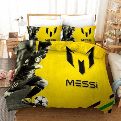 Barcelona Football Lionel Messi #1 Duvet Cover Quilt Cover Pillowcase Bedding Set Bed Linen Home Decor , Comforter Set