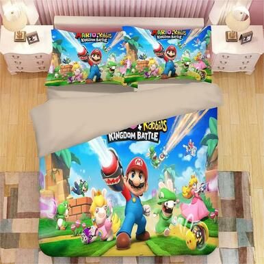 Super Mario Bros #5 Duvet Cover Quilt Cover Pillowcase Bedding Set Bed Linen , Comforter Set