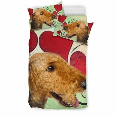 Airedale Terrier Love Print Bedding Sets , Comforter Set