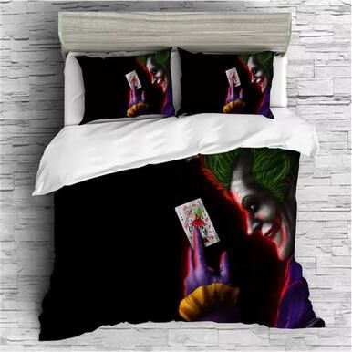 The Dark Knight Batman Joker Clown #2 Duvet Cover Quilt Cover Pillowcase Bedding Set Bed Linen Home Bedroom Decor , Comforter Set