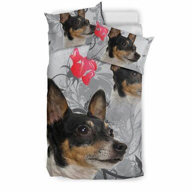 Toy Fox Terrier Print Bedding Sets , Comforter Set