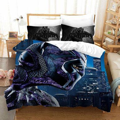 Black Panther T&#039;Challa Chadwick Boseman #24 Duvet Cover Quilt Cover Pillowcase Bedding Set Bed Linen , Comforter Set