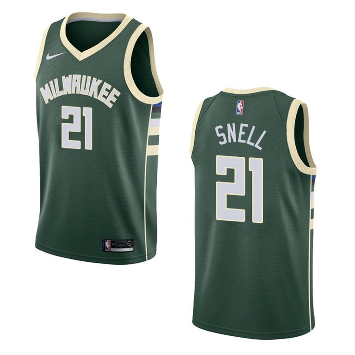 Men's Milwaukee Bucks #21 Tony Snell Icon Swingman Jersey - Green , Basketball Jersey