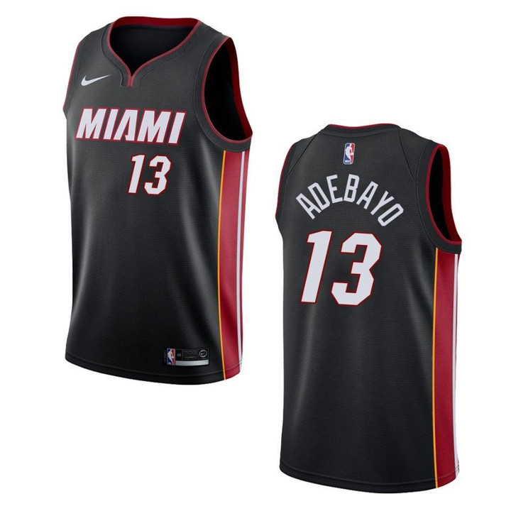Men's Miami Heat #13 Bam Adebayo Icon Swingman Jersey - Black , Basketball Jersey