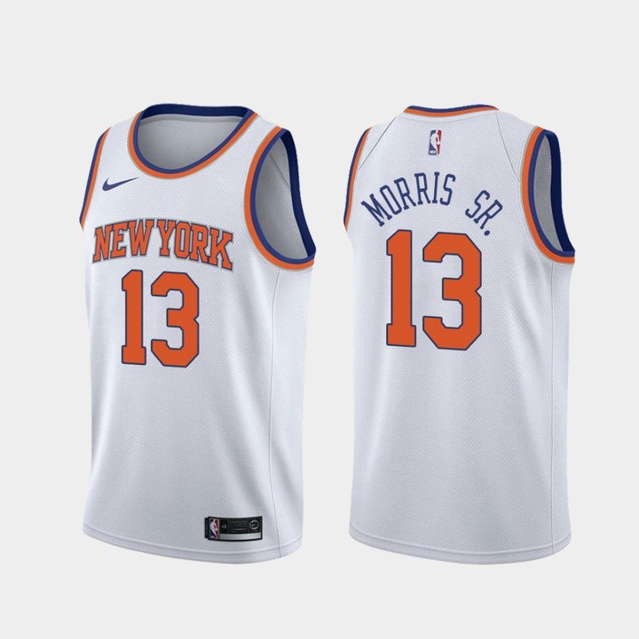 Men's New York Knicks #13 Marcus Morris Sr. Association Swingman Jersey - White , Basketball Jersey