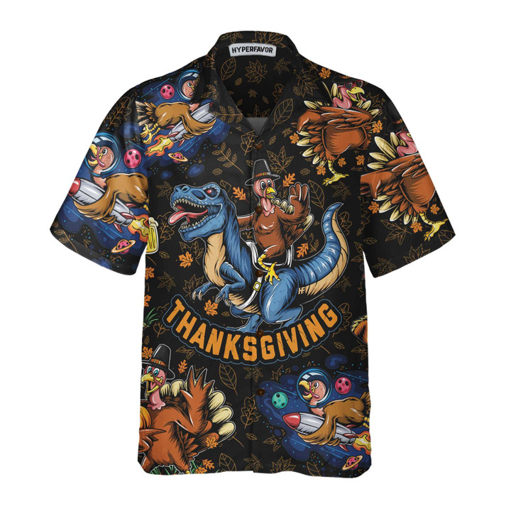 Thanksgiving Turkey Celebrations Turkey Hawaiian Shirt, Funny Thanksgiving Hawaiian Shirt Gift Idea