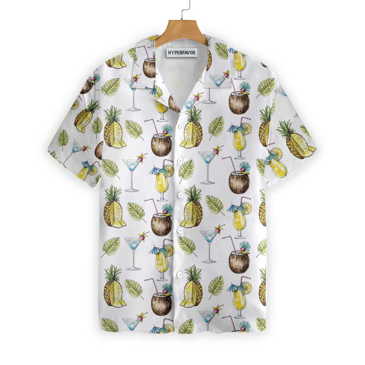 Tropical Coconut Cocktail Shirt For Men Hawaiian Shirt