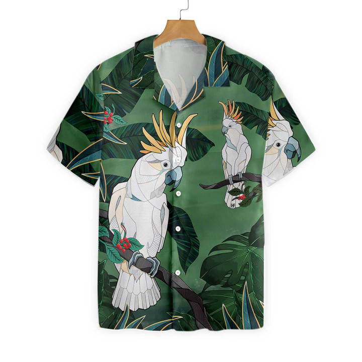 Tropical Cockatoo Parrot Hawaiian Shirt