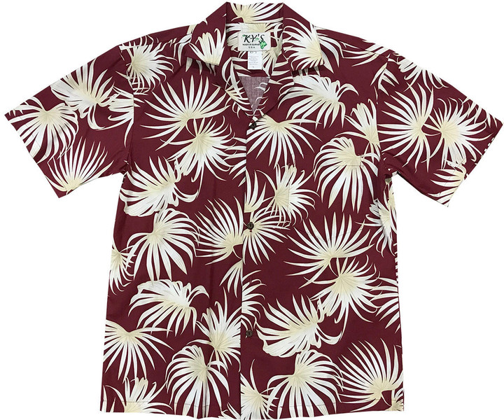 Dancing Ferns Red Hawaiian Shirt