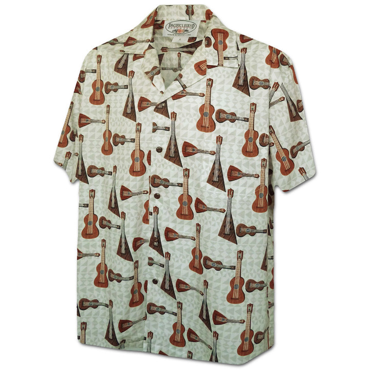 Ukulele Time Cream Hawaiian Shirt