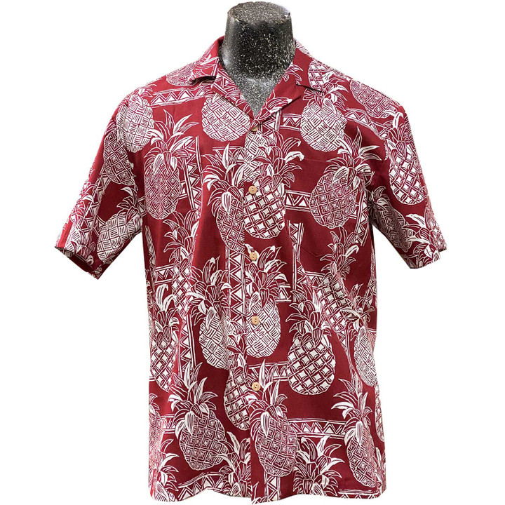 Party Time Pineapple Red Hawaiian Shirt
