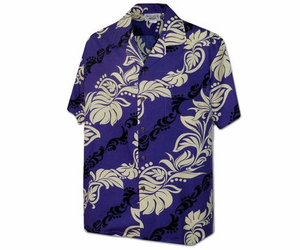 Island Lei Purple Hawaiian Shirt