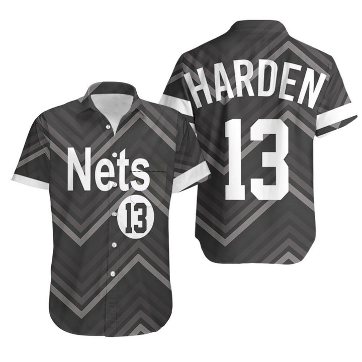 James Harden Nets 2020-21 Earned Edition Black jersey inspired style Hawaiian Shirt
