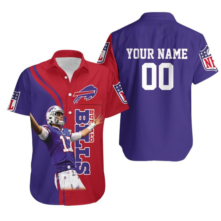 Buffalo Bills Number 17 Josh Allen Personalized Hawaiian Shirt