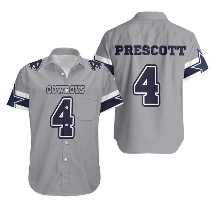 04 Dak Prescott Cowboys Jersey Inspired Style Hawaiian Shirt