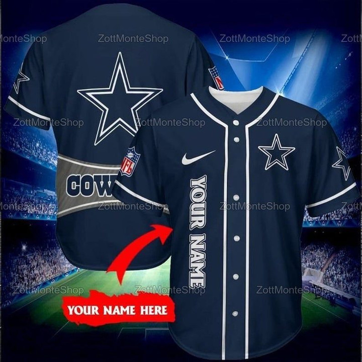 NFL Dallas Cowboys Baseball Shirt - Baseball Jersey LF