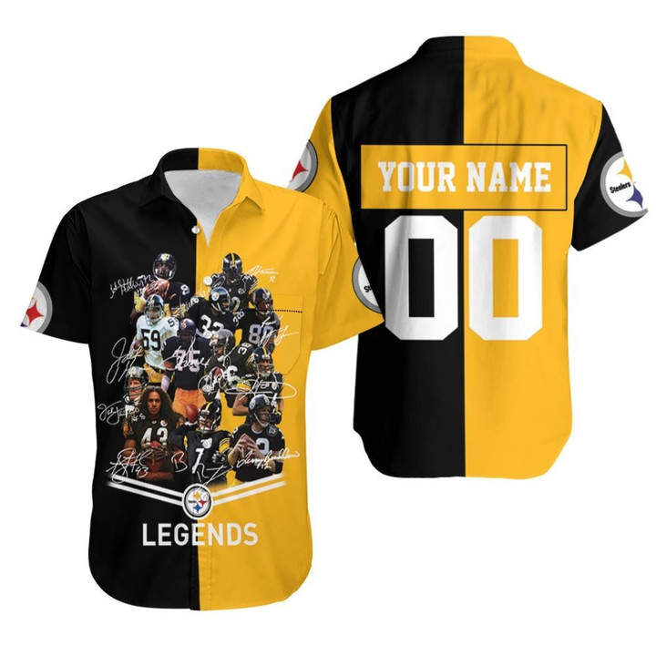 Pittsburgh Steelers Great Players Signature Legends 2020 Nfl Season Personalized Hawaiian Shirt