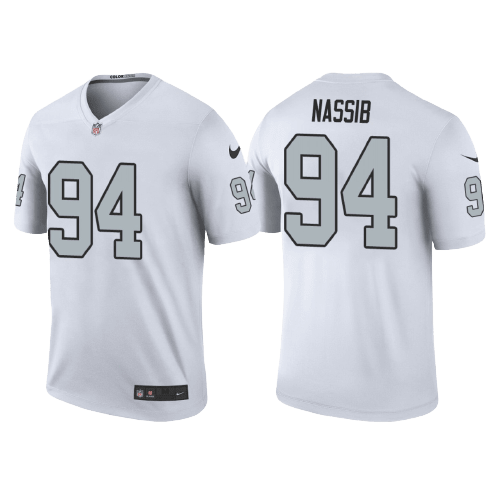 Las Vegas Raiders #94 Carl Nassib Color Rush Limited Jersey White