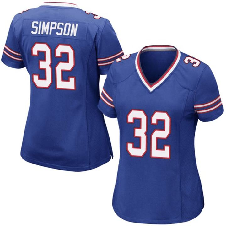 Women's Buffalo Bills O.J. Simpson #32 Blue Jersey