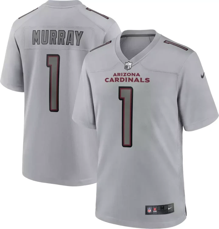 Men's Arizona Cardinals Kyler Murray #1 Atmosphere Grey Game Jersey