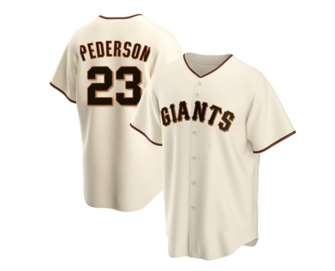 Men's San Francisco Giants #23 Joc Pederson Cream Home Jersey
