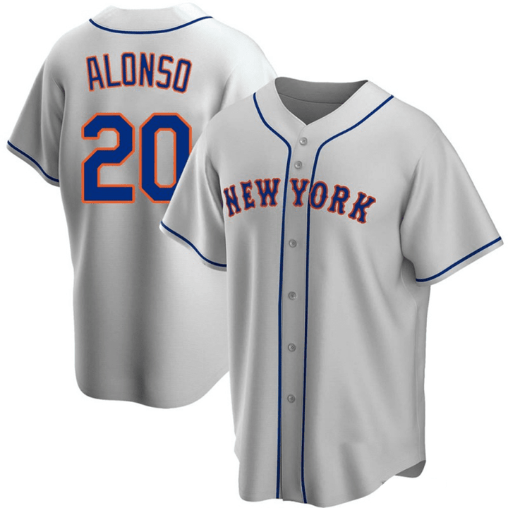 Pete Alonso Men's New York Mets Road Jersey - Gray