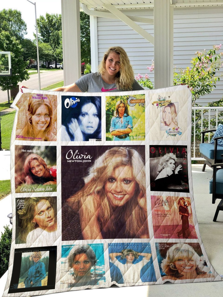 Olivia Newton Customize Quilt Blanket Size Single, Twin, Full, Queen, King, Super King  