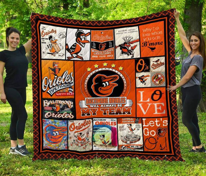 Baltimore Baseball 3D Customized Quilt Blanket Size Single, Twin, Full, Queen, King, Super King  