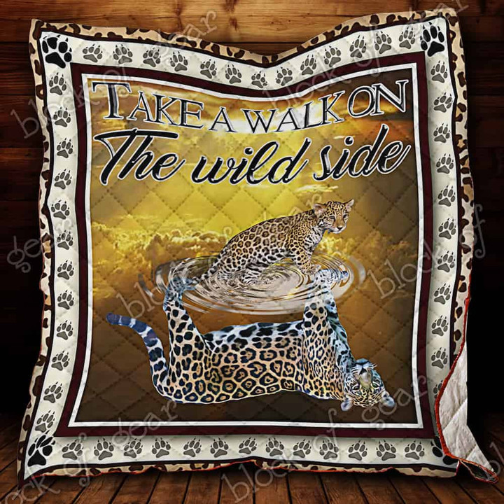 Take Walk On The Wild Side 3D Quilt Blanket Size Single, Twin, Full, Queen, King, Super King  