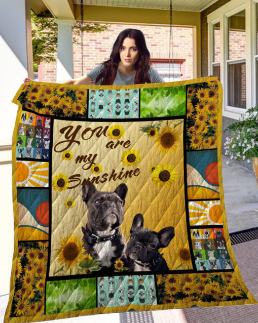 French Bulldog 3D Quilt Blanket Size Single, Twin, Full, Queen, King, Super King  