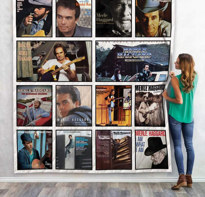 Merle Haggard For Fans 3D Quilt Blanket Size Single, Twin, Full, Queen, King, Super King  
