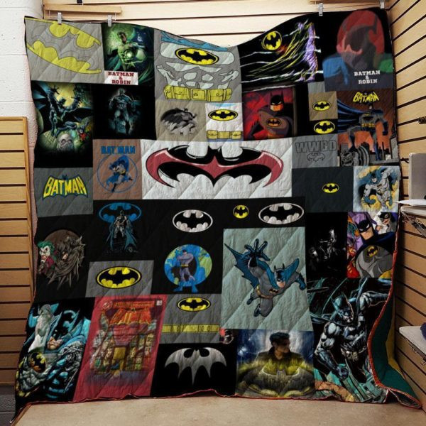 Batman Fabric 3D Customized Quilt Blanket Size Single, Twin, Full, Queen, King, Super King  
