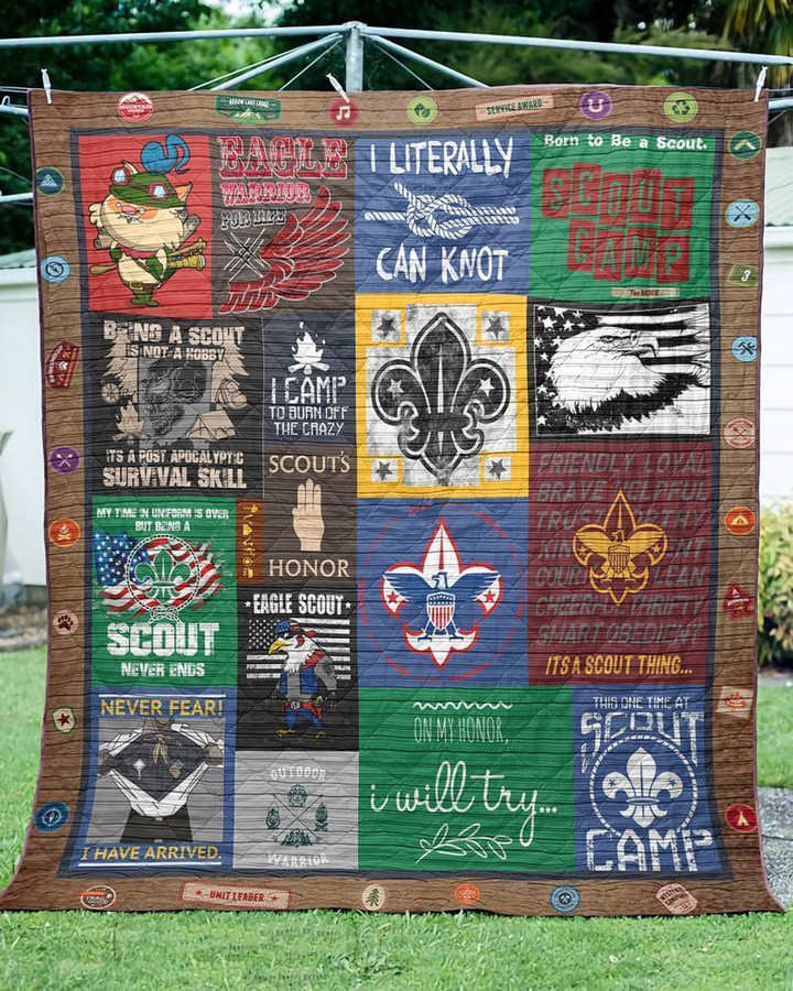 Scout Honor Customize Quilt Blanket Size Single, Twin, Full, Queen, King, Super King  