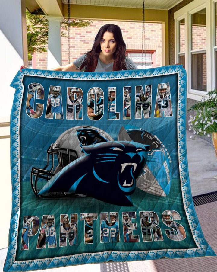 Carolina Panthers 3D Customized Quilt Blanket Size Single, Twin, Full, Queen, King, Super King    , NFL Quilt Blanket