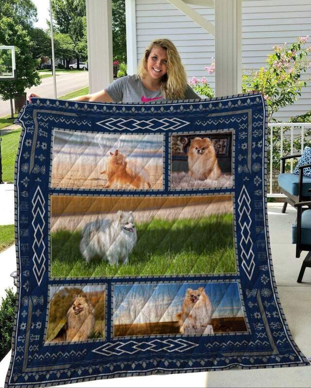 German Spitz 3D Customized Quilt Blanket Size Single, Twin, Full, Queen, King, Super King  