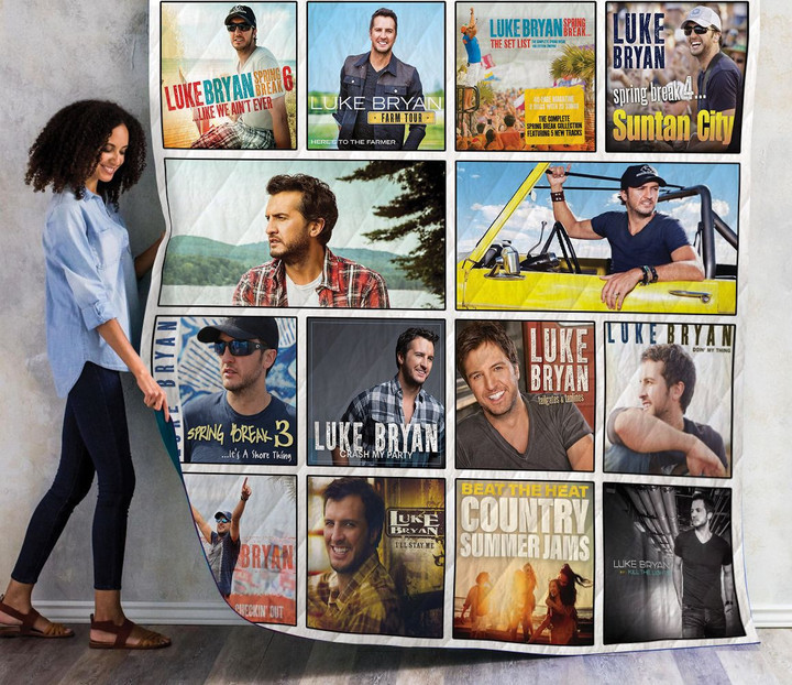Luke Bryan Albums New Arrival 3D Quilt Blanket Size Single, Twin, Full, Queen, King, Super King  