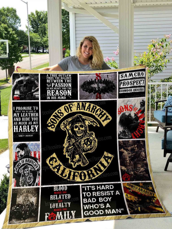 Sons Of Anarchy 3D Quilt Blanket Size Single, Twin, Full, Queen, King, Super King  