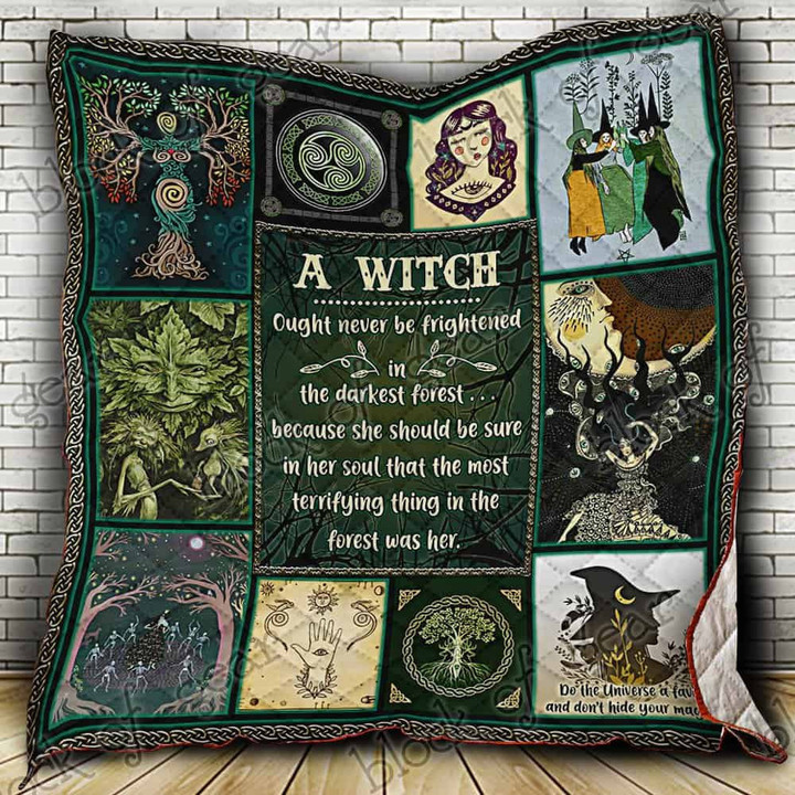 In The Forest Witch 3D Quilt Blanket Size Single, Twin, Full, Queen, King, Super King  