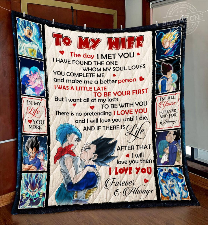 Db Wife All Of My Lasts Vegeta 3D Quilt Blanket Size Single, Twin, Full, Queen, King, Super King  