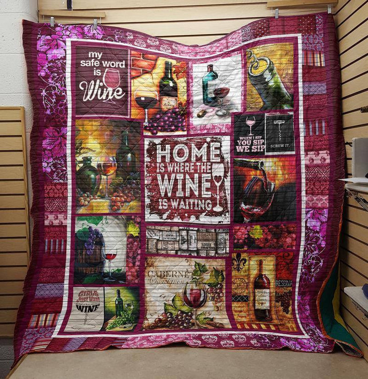Wine 3D Customized Quilt Blanket Size Single, Twin, Full, Queen, King, Super King  