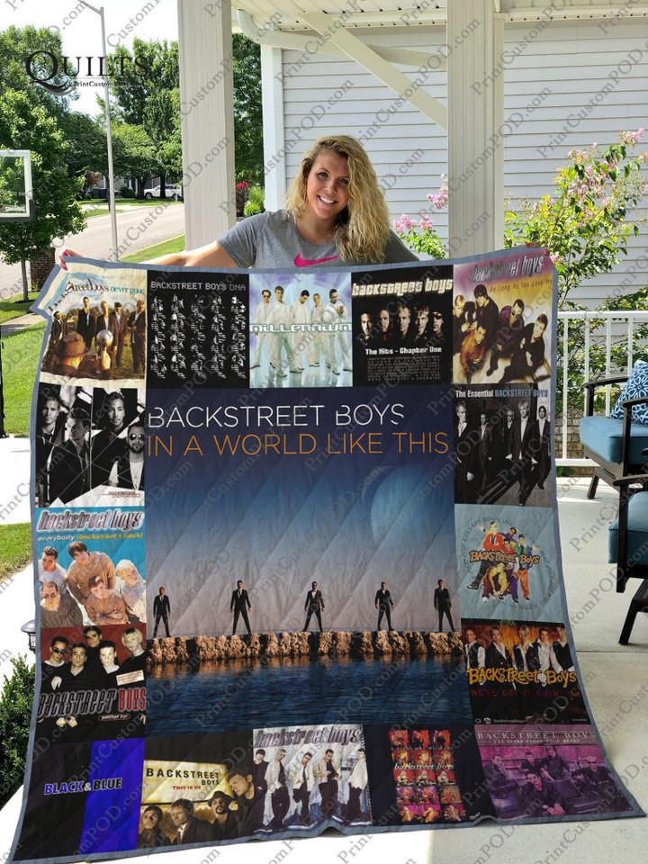 The Backstreet Boys Albums For Fans Version 3D Quilt Blanket Size Single, Twin, Full, Queen, King, Super King  