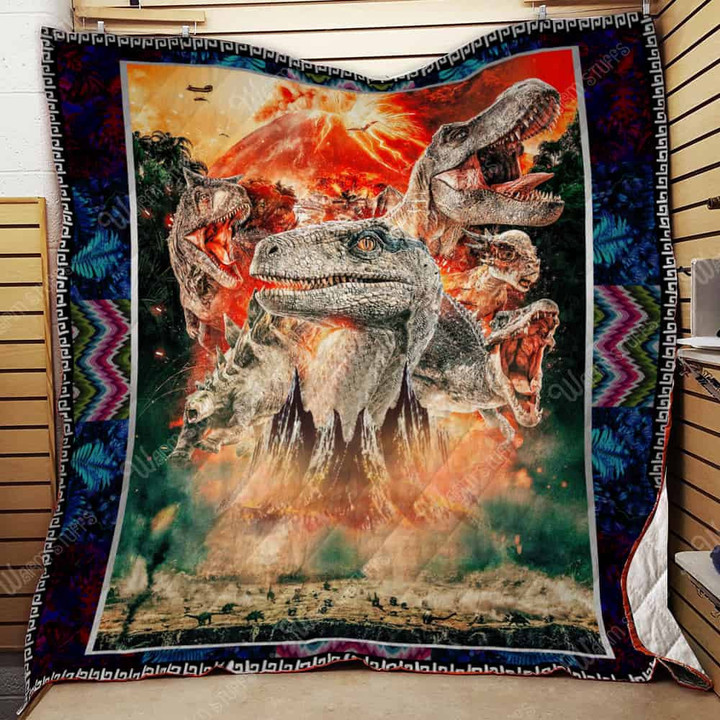 Jurassic 3D Customized Quilt Blanket Size Single, Twin, Full, Queen, King, Super King  