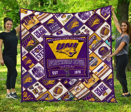 Ncaa Northern Iowa Panthers 3D Customized Personalized 3D Customized Quilt Blanket Size Single, Twin, Full, Queen, King, Super King  