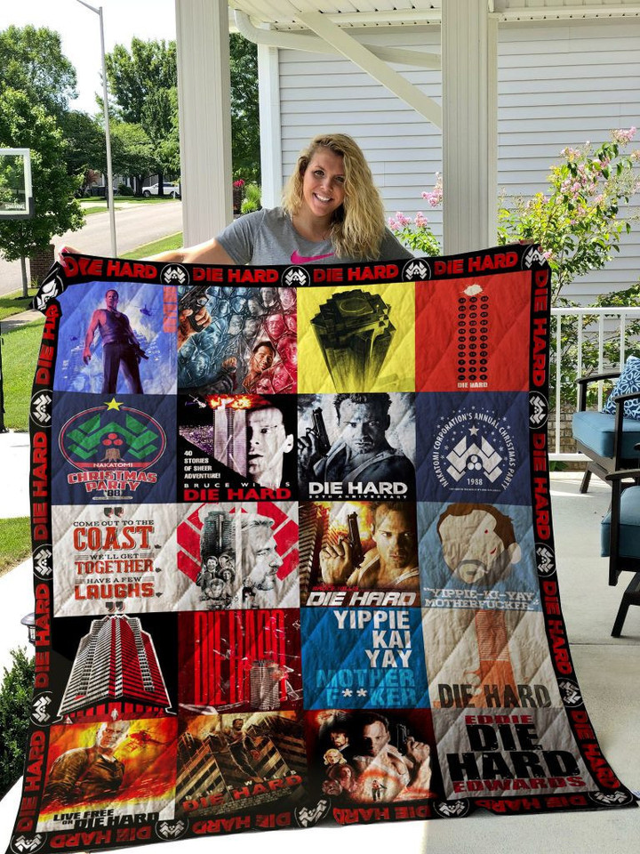 Die Hard Poster 3D Quilt Blanket Size Single, Twin, Full, Queen, King, Super King  