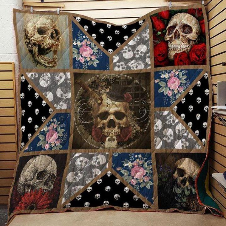 Skulls 3D Customized Quilt Blanket Size Single, Twin, Full, Queen, King, Super King  