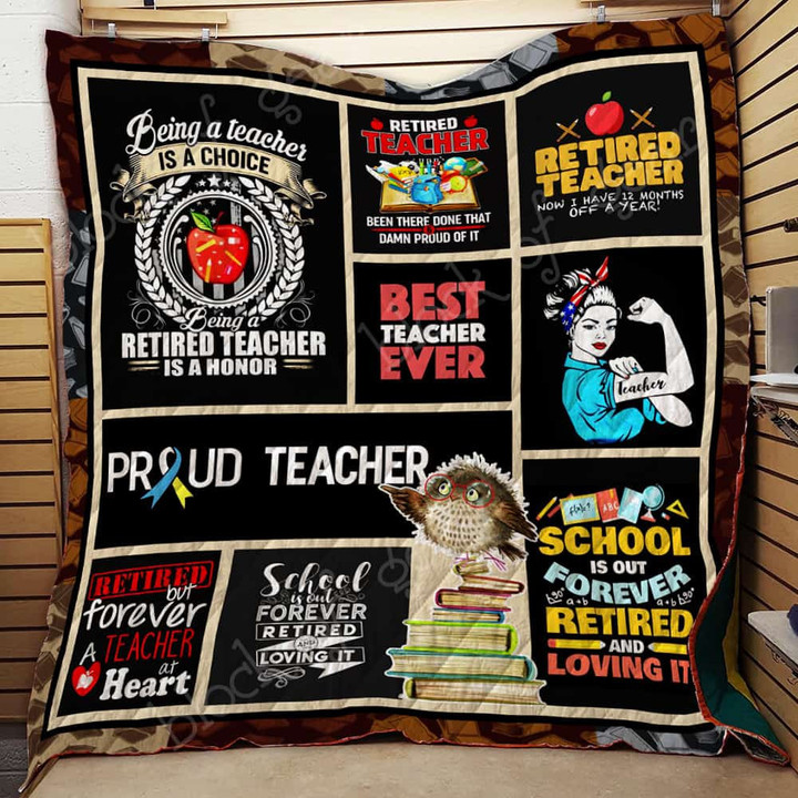 Teacher 3D Quilt Blanket Size Single, Twin, Full, Queen, King, Super King  