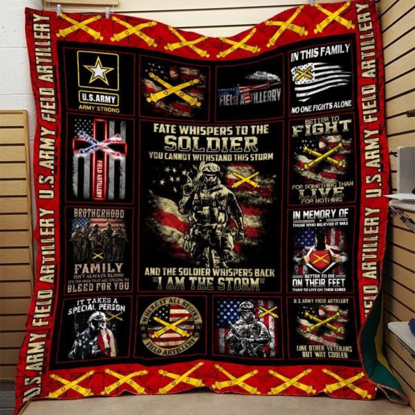 U.S Army Field Artillery Personalized Customized Quilt Blanket Size Single, Twin, Full, Queen, King, Super King  