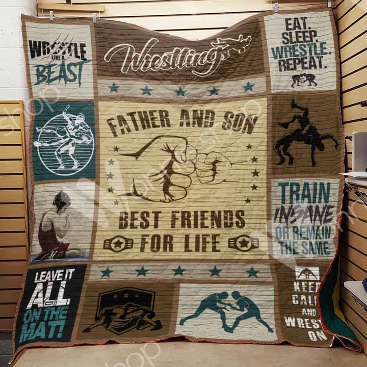Wrestling Dad 3D Customized Quilt Blanket Size Single, Twin, Full, Queen, King, Super King  