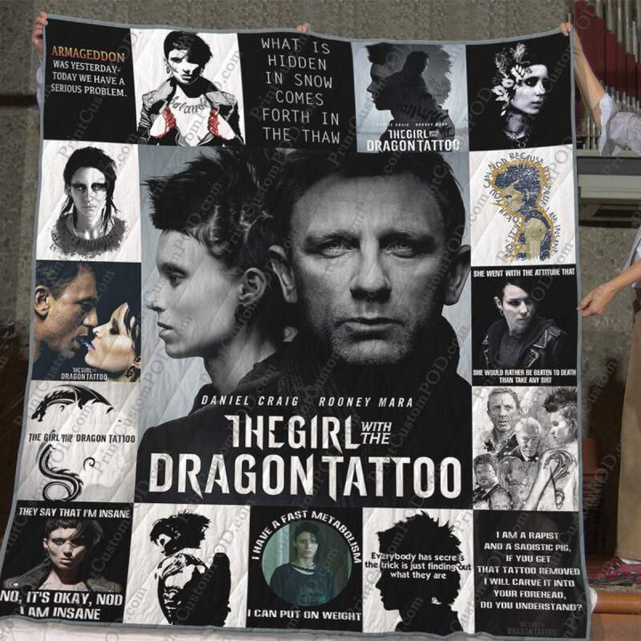 The Girl With The Dragon Tattoo 3D Customized Quilt Blanket Size Single, Twin, Full, Queen, King, Super King  